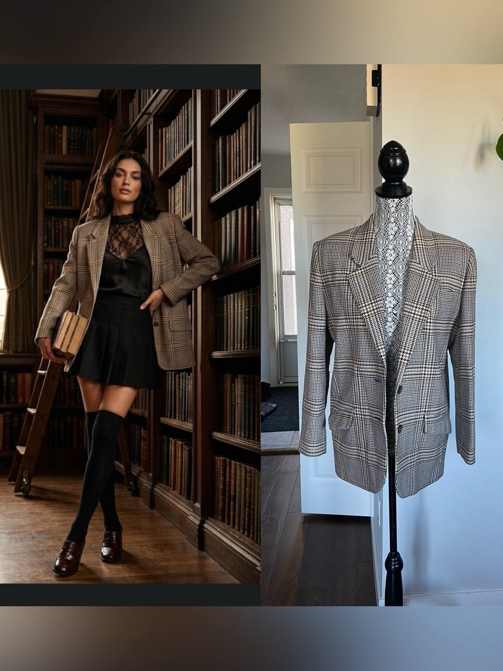 Vintage Academia 100% Pure Wool Blazer Jacket. 🇨🇦 Made. Perfect Layering Piece 4